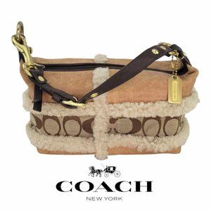 Authentic Coach Signature Shearling Tabby Mini - … - image 1